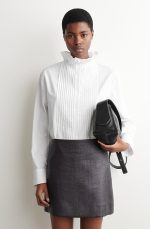 Mock-Neck Shirt White