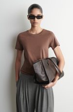 Round-Neck T-Shirt Brown