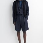 Linen Drawstring Shorts Navy