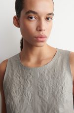 Leather Straight Dress Gray - Image 2