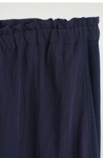 Knitted Wide-Leg Pants Navy - Image 4