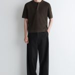 Casual Linen Blend Henley Collar Knitwear