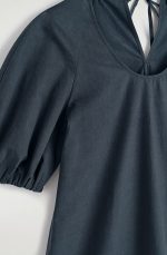 Round-Neck Dress Blue - Image 4