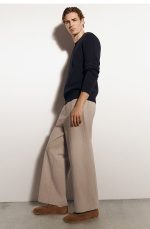 Cotton Pleated Pants