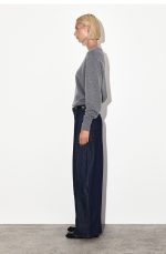 Casual High Waist Denim Denim Indigo Blue - Image 3