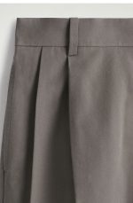 Cotton Pleated Pants - Image 4