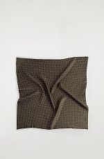 Polka Dot Silk Scarf Brown/khaki