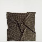 Polka Dot Silk Scarf Brown/khaki