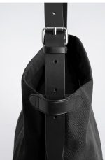 Canvas Workwear Shoulder Bag Navy Blue - Image 3