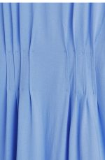 Cotton Pleated Dress Blue - Image 4