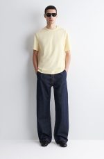 Knitted Round-Neck T-Shirt Cream