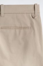 Cotton Slim Trousers Beige - Image 4