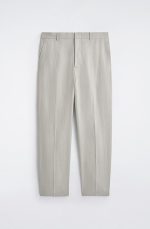 Linen Tapered Pants Gray - Image 3