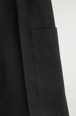 Linen Straight Pants Black - Image 4