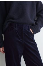 Corduroy Straight Pants Navy - Image 2