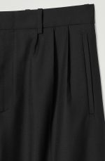 Wool Wide-Leg Pants Black - Image 4