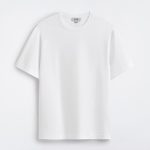Knitted Round-Neck T-Shirt White
