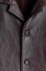 Leather Shirt Brown - Image 4