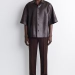 Leather Shirt Brown