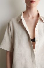 Linen Shirt Beige - Image 2