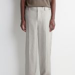 Linen Tapered Pants Gray
