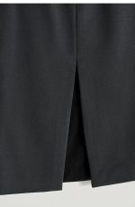 Wool Slim Skirt Gray - Image 4