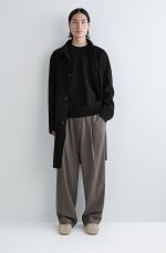 Wool Round-Neck Pullover Black
