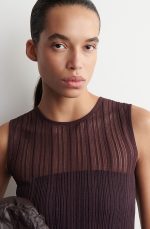 Knitted Vest Brown - Image 2