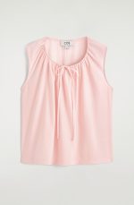 Knitted Pleated Vest Pink - Image 3