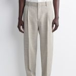 Linen Barrel Trousers Beige