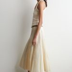 Linen Pleated Skirt