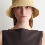 Raffia Bucket Hat Beige