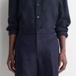 Linen Shorts Navy