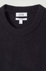 Wool Round-Neck Pullover Black - Image 4
