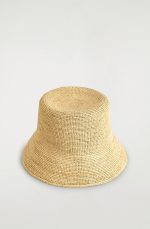 Raffia Bucket Hat Beige - Image 4