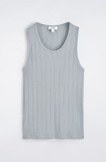 Cotton Slim Vest Gray