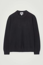 Wool Round-Neck Pullover Black - Image 3