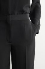 Silk Slim Pants Black - Image 2
