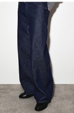 Casual High Waist Denim Denim Indigo Blue - Image 5