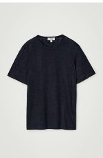 Linen T-Shirt Navy - Image 3