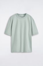 Knitted Round-Neck T-Shirt Green - Image 3