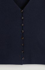 V-Neck Cardigan Navy - Image 4