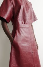 Leather Skirt Red - Image 3