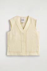 Linen Sleeveless Vest - Image 3