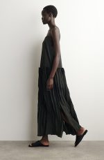Pleated Dress Green