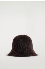 Mauhair Blend Textured Fisherman Hat Dark Brown - Image 3