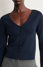 V-Neck Cardigan Navy - Image 2