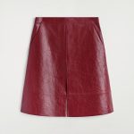 Leather Skirt Red