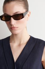 Linen Sleeveless Vest Navy - Image 2