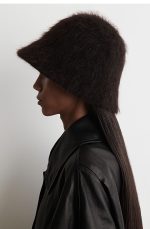 Mauhair Blend Textured Fisherman Hat Dark Brown - Image 2